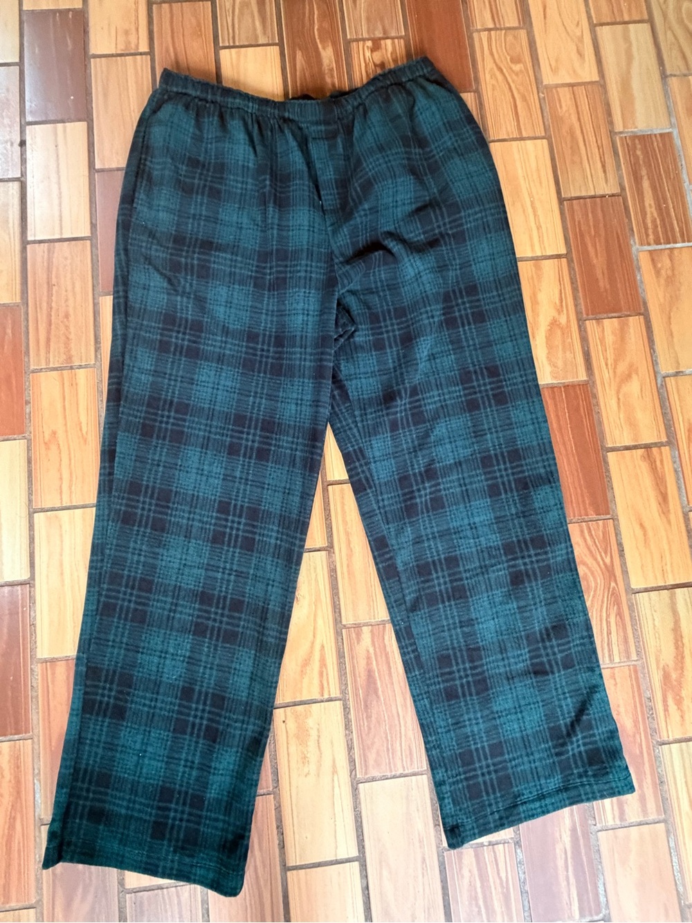 SKIMS Teal and Black Plaid Lounge Pajama Pants